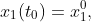 \small x_1(t_0)=x_1^0,~x_2(t_0)=x_2^0,\cdots,~x_n(t_0)=x_n^0~~~~~~~~~~~~~~~~~~~~(2)
