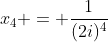 x_4 = frac{1}{(2i)^4}