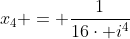 x_4 = frac{1}{16cdot i^4}