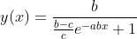 y(x)=\frac{b}{\frac{b-c}{c}e^{-abx}+1}