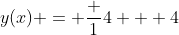 y(x) = frac {1}{4 + 4}