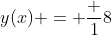 y(x) = frac {1}{8}