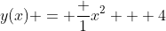 y(x) = frac {1}{x^2 + 4}