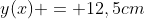 y(x) = 12,5cm