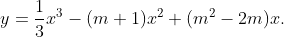 y=\frac{1}{3}x^{3}-(m+1)x^{2}+(m^{2}-2m)x.