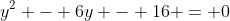 y^{2} - 6y - 16 = 0