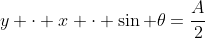 y cdot x cdot sin theta=frac{A}{2}