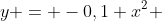 y = -0,1 x^{2} + x + 1,1