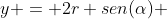 y = 2r sen(alpha) + x cos (alpha)