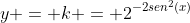 y = k = 2^{-2sen^2(x)}