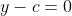 x+y-c=0