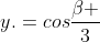 y.=cosfrac{eta }{3}