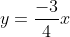 y=frac{-3}{4}x+frac{45}{8}