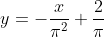 y=-frac{x}{pi^2}+frac{2}{pi}