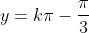y=kpi-frac{pi}{3}