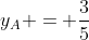 y_{A} = frac{3}{5}