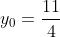 y_0=frac{11}{4}