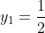 y_1=frac{1}{2}
