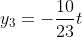 y_3=-frac{10}{23}t+frac{5}{23}t^2