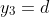 y_3=d+frac{dsqrt{2}}{2}