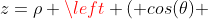 z=\rho \left ( cos(\theta) +isen(\theta ) \right )