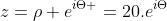 z=ho e^{iTheta }=20.e^{iTheta}