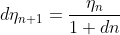[\bg_white \eta_{n + 1}= \frac{\eta _{n}}{1+dn}]