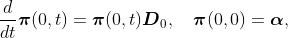 \frac{d}{dt} \boldsymbol{\pi}(0,t) = \boldsymbol{\pi}(0,t) \boldsymbol{D}_0, \quad \boldsymbol{\pi}(0,0) = \boldsymbol{\alpha},
