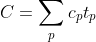 C = sum_p c_p t_p
