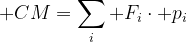 CM = Σ Fi · pi