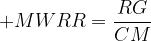 MWRR = RG / CM