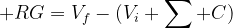 RG = Vf - (Vi + ΣC)