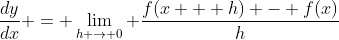 dy/dx definition