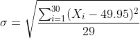 Ecart-Type Calculé