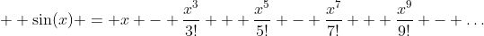 sin(x) Taylor Series