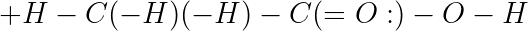 Electron dot structure of ethanoic acid