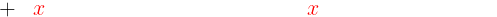 -{\color{Red}{x}} + 2x + 2 = -{\color{Red}{x}} + x + 4 