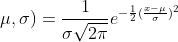 Normal Distribution Formula