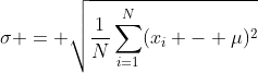 Standard Deviation Formula