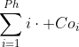 [tex]\sum_{i=1}^{Ph}i\cdot Co_i[/tex]