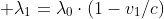 [tex] \lambda_1=\lambda_0\cdot(1-v_1/c)[/tex]