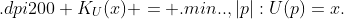 K_U(x) = min{|p| : U(p)=x}