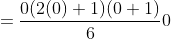 \begin{align*}0^2&=\frac{0(2(0)+1)(0+1)}{6}\\0&=0\end{align*}