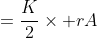 \begin{align*}A&=\frac{K}{2}\times r\\A&=\frac{2\pi r}{2}r\\A&=\pi r^2\end{align*}