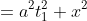 \begin{align*}t_1^2+x^2&=a^2\\t_1^2+x^2&=a^2\end{align*}