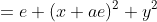 \begin{align*}\frac{\sqrt{(x-ae)^2+(y-0)^2}}{x-a/e}&=e\\ (x+ae)^2+y^2&=e^2(x+a/e)^2\end{align*}