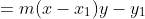 \begin{align*}y-y_1&=m(x-x_1)\\y-y_1&=-\frac{x_1-x_p}{y_1-y_p}(x-x_1)\\ (x-x_1)(x_1-x_p)+(y-y_1)(y_1-y_p)&=0\end{align*}