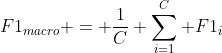 Macro F1 formula