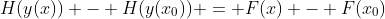 [tex]H(y(x)) - H(y(x_0)) = F(x) - F(x_0)[/tex]