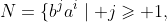 [tex]N=\{b^ja^i\mid j\geqslant 1,\; i\geqslant 2j-2\}.[/tex]